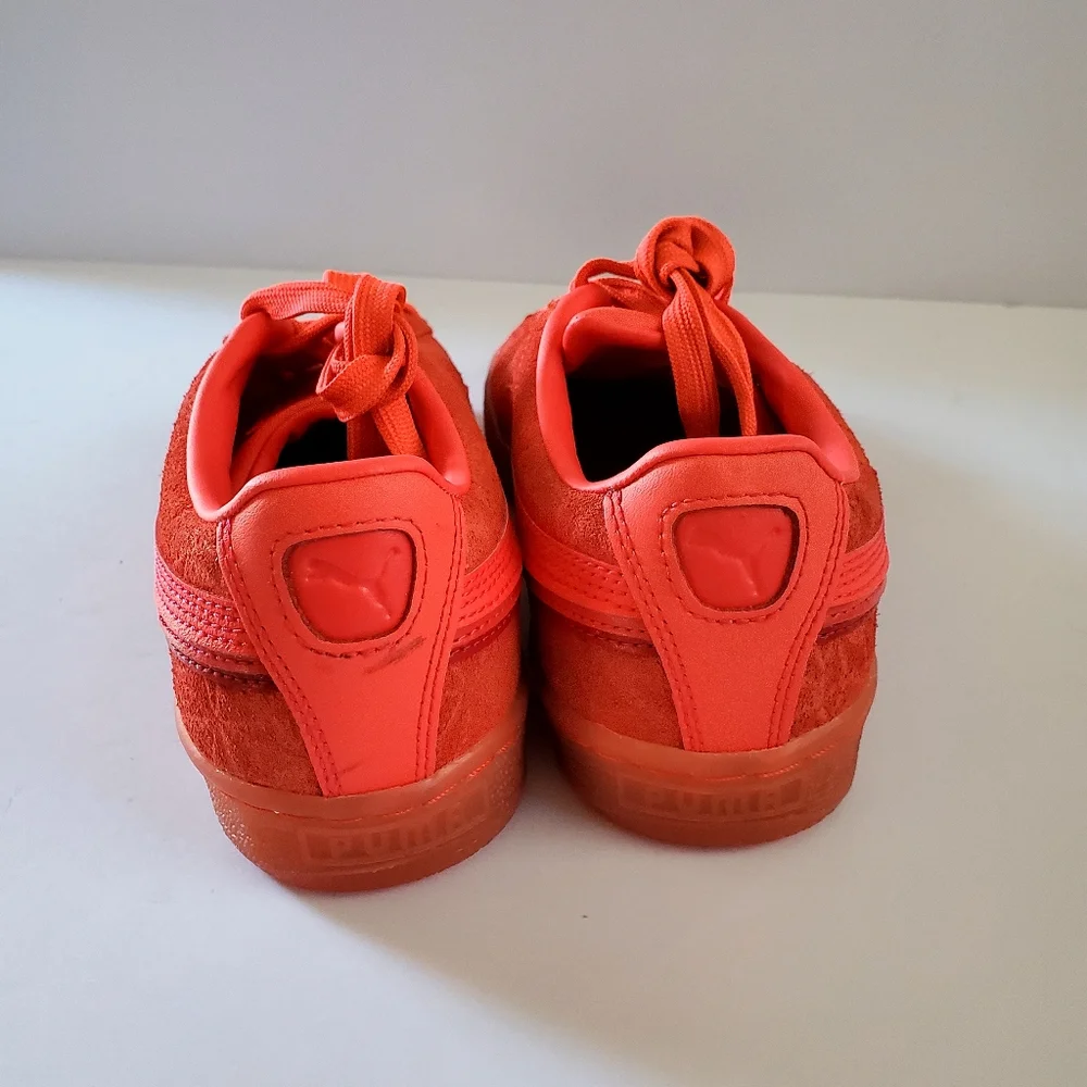 Puma Suede Triplex Mono Sneakers Shoe Red Women's Size 5.5 - Picture 4 of 10